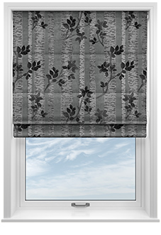 Birch Tree Velvet, Monochrome - Roman Blind